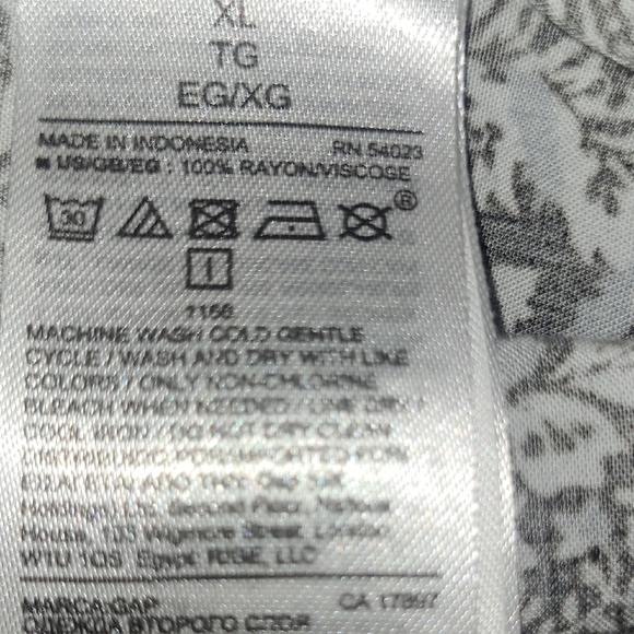 SunDress Black White Paisley  Sleeveless Soft Shift Summer Coastal Cool Light - Picture 6 of 9